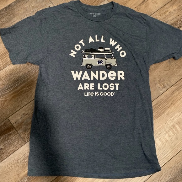 Life Is Good Other - Life Is Good Men's Charcoal Graphic Tee